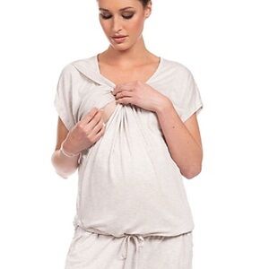 Seraphine Cream Nursing and Maternity Top
